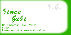 vince gubi business card